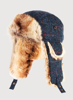 HARRIS TWEED Trapper Hat 