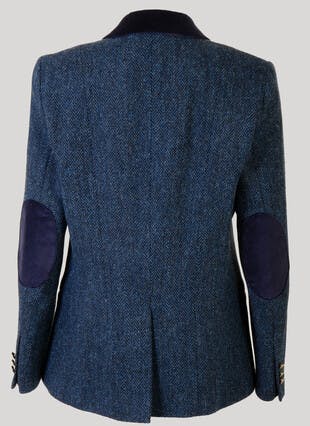 Benbecula Navy Herringbone HARRIS TWEED® Ladies' Jacket