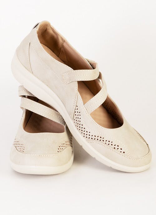 Beige Mary Jane Shoes