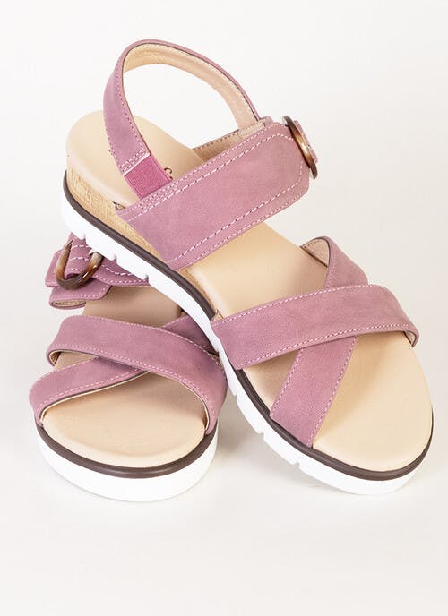 Pink Crossover Sandals 