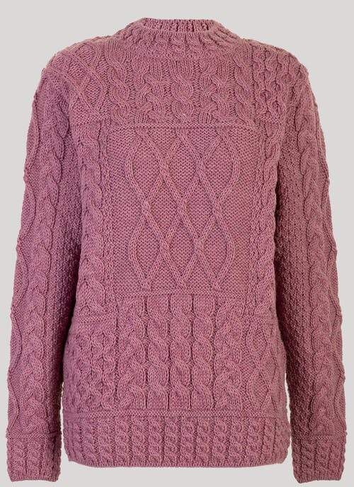 Turtle Neck Cable Aran Wool Jumper 