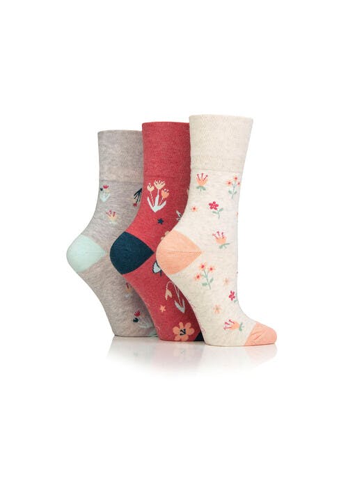 3 Pack Floral Socks