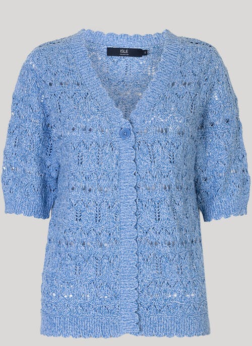 Blue Crochet Cardigan