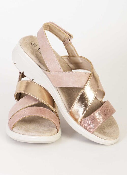 Pink Metallic Sandals