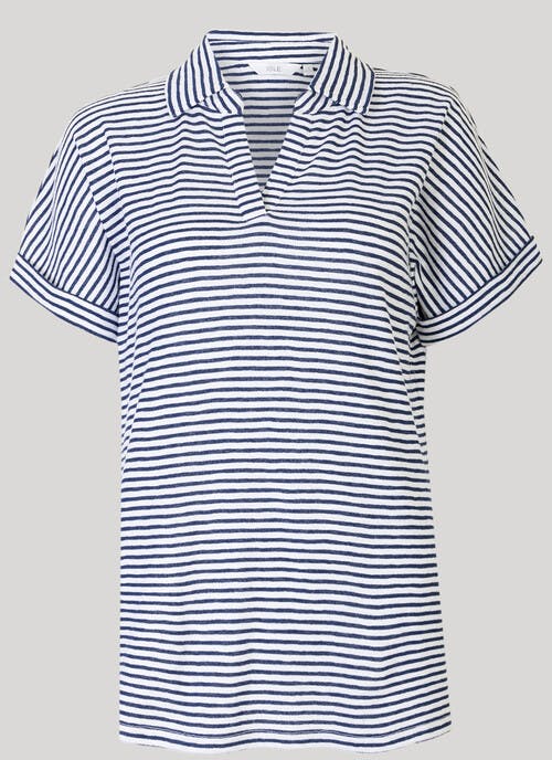 Navy Stripe Polo Shirt 
