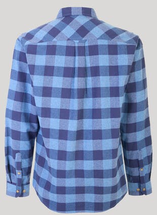Long Sleeve Cotton Twill Check Shirt