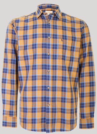 Long Sleeve Brushed Twill Check Shirt