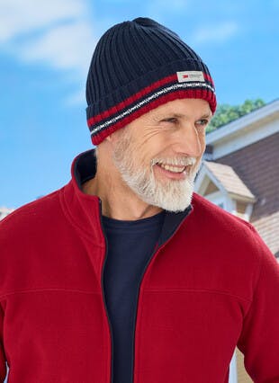 Navy Thinsulate Stripe Knit Hat