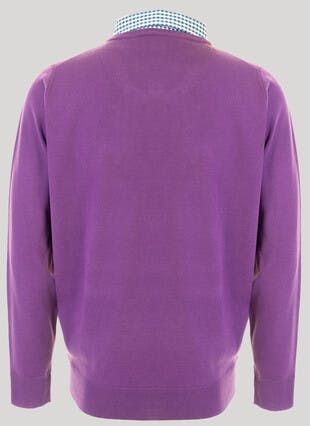 Fine Knit Mock Shirt Jumper