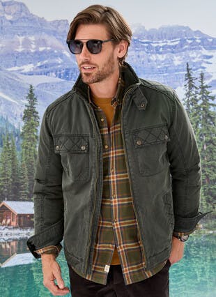 Faux Leather Padded Jacket