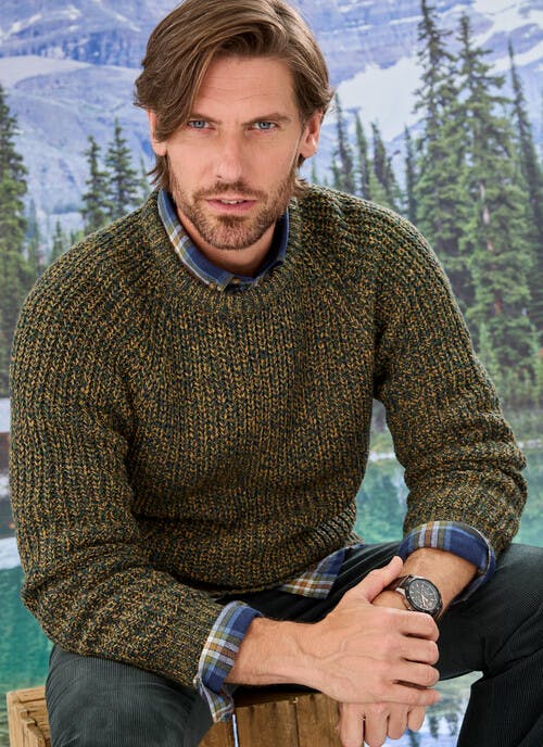 Crew Neck Fisherman Rib Jumper