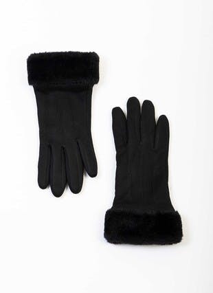 Black Suedette Gloves