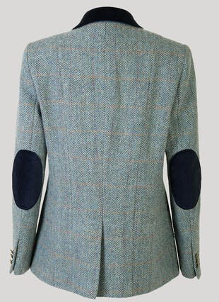 Iona Light Blue Overcheck HARRIS TWEED® Ladies' Jacket