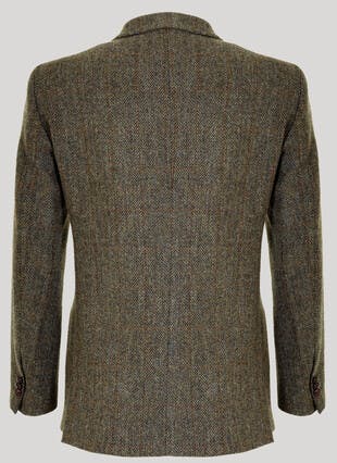 Grimsay Brown Herringbone HARRIS TWEED® Men's Jacket
