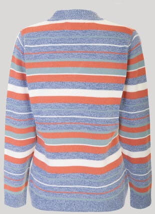 Striped V Neck Jumper