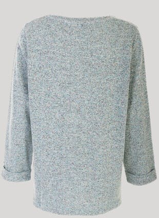 Textured Crew Neck Top