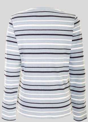 Pure Cotton Striped Pocket Top