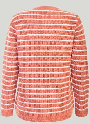 Button Detail Striped Jumper