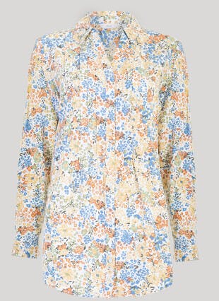 Pintuck Print Blouse