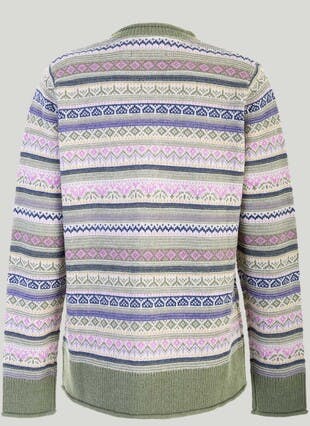 Fairisle Crew Neck Cardigan