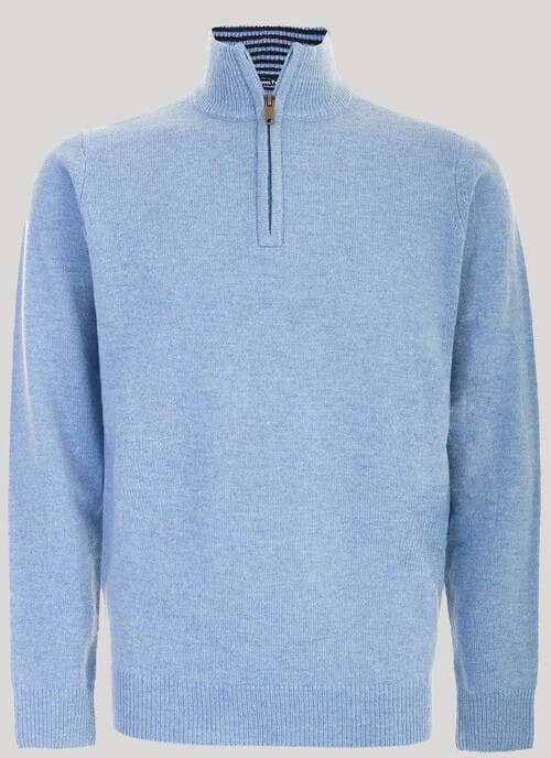 Lambswool Zip Neck Jumper