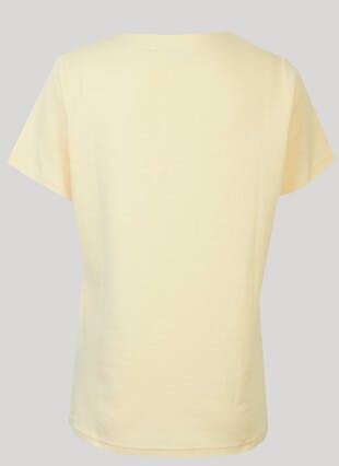 Pure Cotton Notch Neck T-Shirt