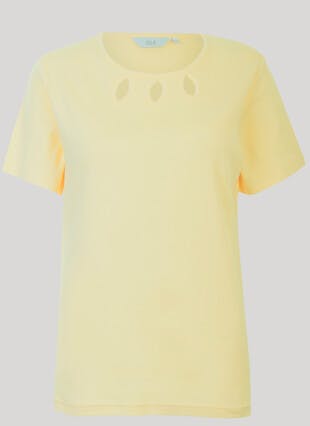 Pure Cotton Keyhole T-Shirt