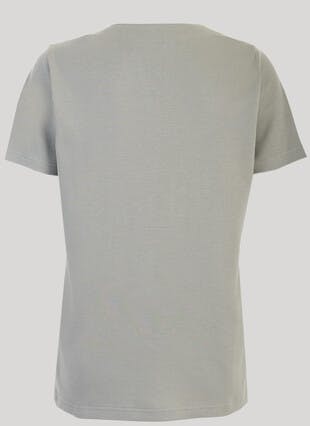 Pure Cotton Notch Neck T-Shirt