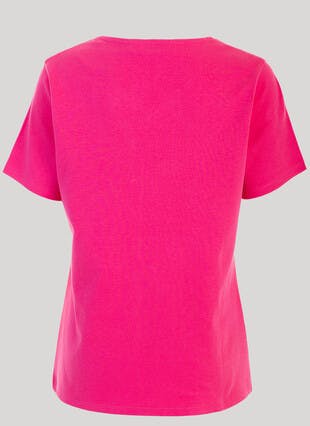Pure Cotton V Neck T-Shirt
