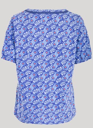 Pure Cotton Top With Lace Trim