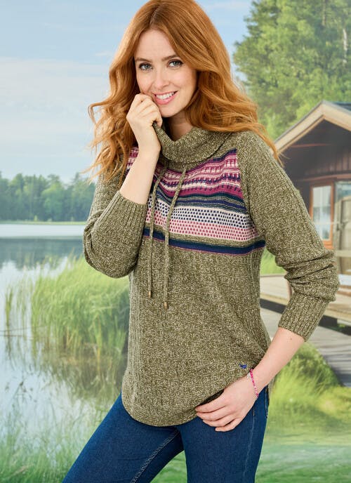 Cowl Neck Fairisle  Jumper