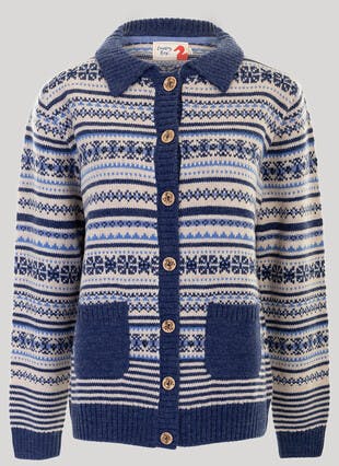 Collared Fairisle Cardigan 