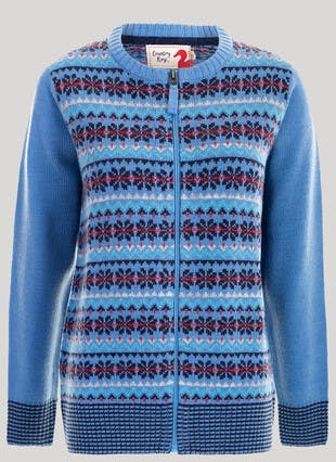 Fairisle Zip Up Cardigan 