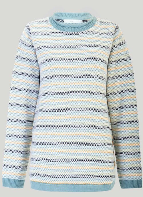 Button Detail Striped Crew Neck Jumper