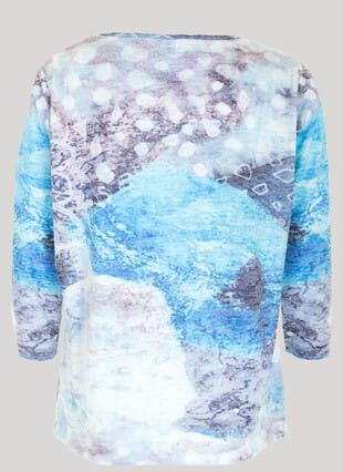 Abstract Soft Print Top