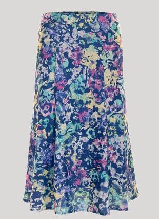 Printed Lined Skirt 27"