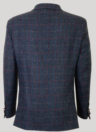 Skye Blue Overcheck HARRIS TWEED® Men's Jacket