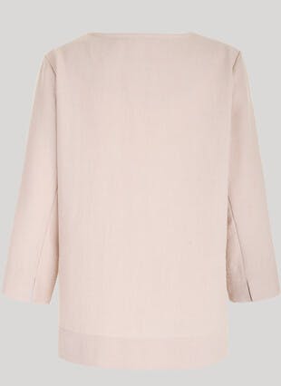 Textured Round Neck Jacket 