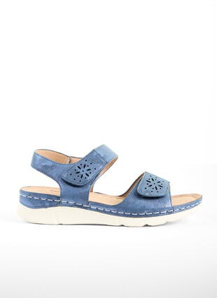 Blue Double Strap Sandal