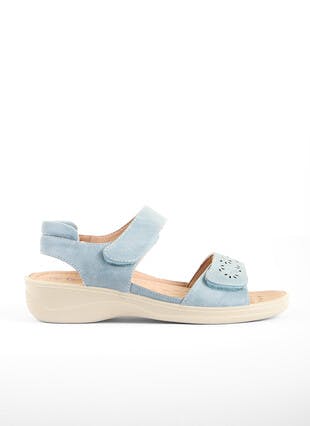 Light Blue Cushioned Strap Sandal