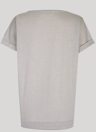 Linen Blend Embellished Palm Tree T-Shirt