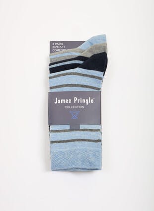 3 Pack Stripe Socks