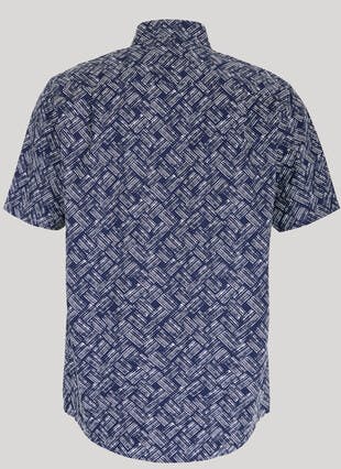 Cotton Poplin Print Shirt