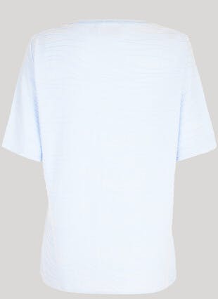 Jersey Round Neck Wave Stitch T-Shirt