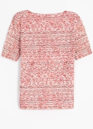 Cotton Rich Jacquard Print Top