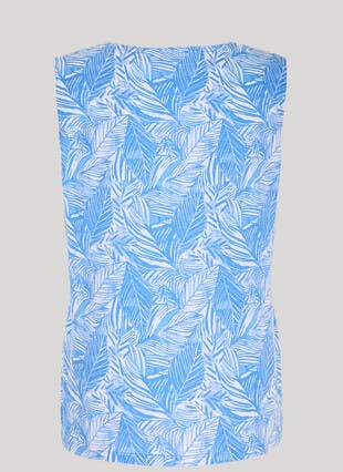 Pure Cotton Sleeveless Button Through Top 