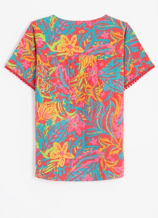 Pure Cotton V Neck T-Shirt