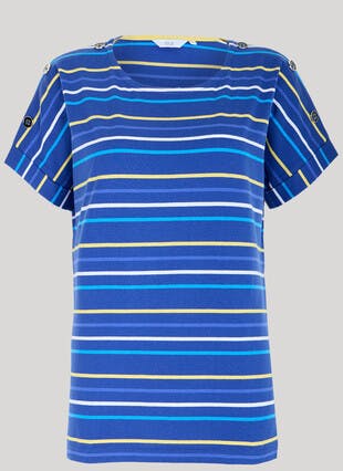 Pure Cotton Stripe T-Shirt