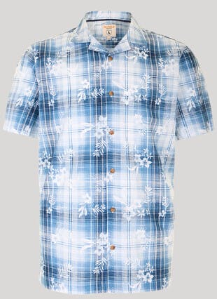 Pure Cotton Floral Check Shirt