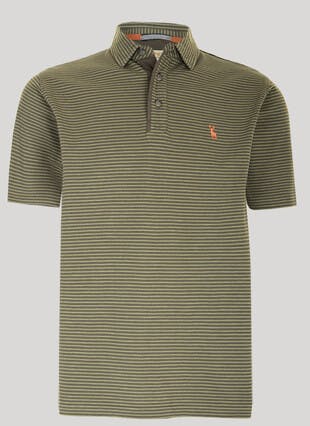 Cotton Striped Polo Shirt